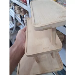 استند ادویه سه طبقه بامبو