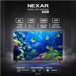 تلویزیون 65 داینچ ال ای دی هوشمند نکسار مدل NTV-U65T722N