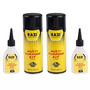 چسب 123 رازی مدل فیکس حجم 400 میلی لیتر مجموعه 2 عددی