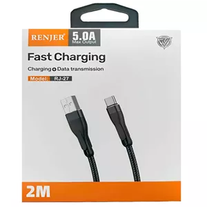 کابل شارژ رنجر تایپ سی RENJER RJ-27 5A 2M