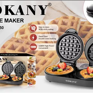 وافل ساز دوقلو تفلون سوکانی مدل SK BBQ 850 پخت همزمان