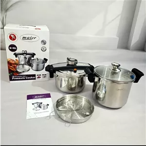زودپز دوقلو 6 و 8 لیتری استیل مایر مدل MR 886