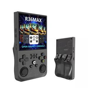 کنسول بازی دستی رترو مدل R36MAX با حافظه 64 گیگابایت اصلی (رنگ صورتی)