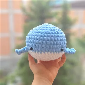 عروسک بافتنی نهنگ وال مخمل ترک جوجه بافت