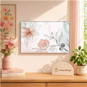 تابلو شاسی پینکمن طرح Pastel صورتی بوهو Wildflowers - Pastel Pink Boho Wildflowers کد Jm42