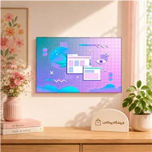 تابلو شاسی پینکمن طرح Pastel ویپروویو - Pastel Vaporwave کد Jm 20