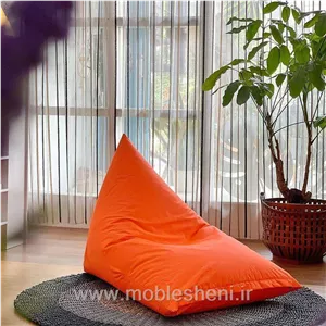 بین بگ یا مبل شنی الیافی. مثلثی بزرگ مخملی تک نفره سایز 120 در 140