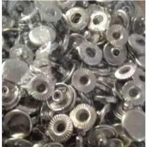 دکمه چهارپارچه میانه به رنگ استیل بسته 100تایی