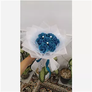 7 شاخه آبی فیروزه ای