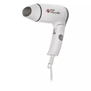 سشوار مسافرتی 1100 وات پارس خزر مدل HD-861P، موتور DC، وزن 340 گرم، المنت فلز، دارای سری متمرکزکننده با ویژگی