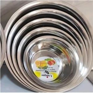 لگن استیل یونیک 5پارچه برند یونیک حک شده ضد زنگ و سیاه شدن