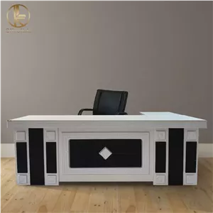 میز اداری مدیریتی مدل غزال وکیوم 2متری لوزی دارای ال هم سطح متحرک برند کامپیران رسا