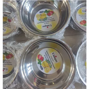 آبکش و لگن استیل یونیک دوتایی سایز 34
