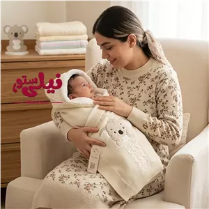 پتو کلاهدار نوزاد طرح بچه کوآلا برند دلانو Dolano