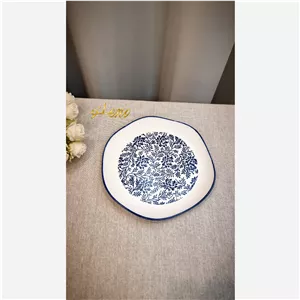 پیش دستی دفرمه شکوفه آبی