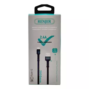 کابل 2 متری رنجر فست شارژ MicroUSB 2.4A مدل RENJER RJ-26