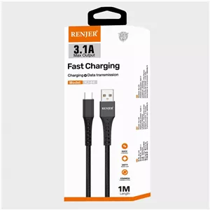 کابل رنجر فست شارژ تایپ سی RENJER RJ-44