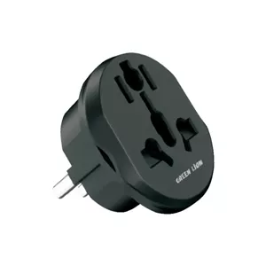 مبدل برق یونیورسال گرین لاین EU Plug 2 با طراحی ایمن و قابل حمل GNUVEUPLG2BK