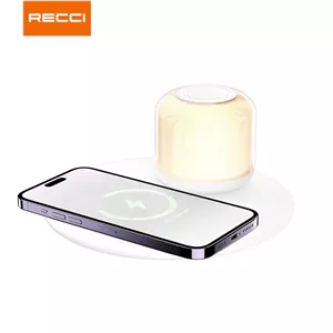 شارژر بیسیم و چراغ خواب رومیزی 15 وات RLS-L17 رسی (Recci Shadow 2-in-1 Wireless Charger RLS-L17)