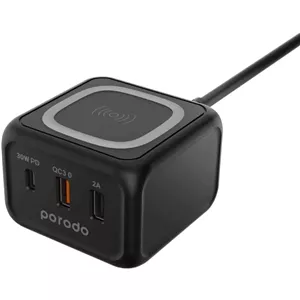 شارژر وایرلس رومیزی 3 پورت 30 وات پرودو Porodo Triple Ports Fast Wireless Charger FWCH005