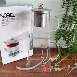 ست کتری و قوری پیرکس کف مربع شفاف621