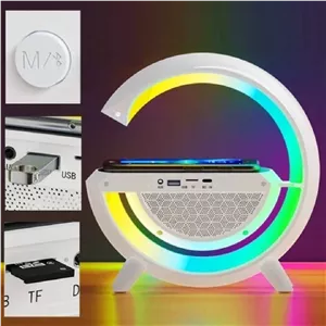 اسپیکر بلوتوثی شارژر وایرلس و چراغ خواب مدل G500 (گارانتی سلامت و اصالت محصول)
