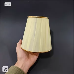 شید لوستر و آباژور قطر 15 سانت رنگ کرم
