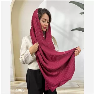 شال پلیسه شاین لب مرواریدی