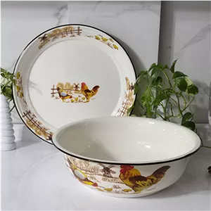 لگن و زیره لعابی خروس سایز متوسط