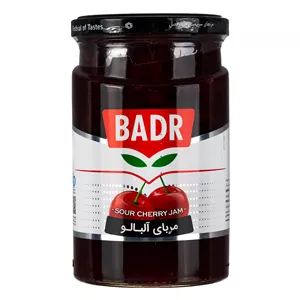 بدر مربای آلبالو شیشه810 گرم