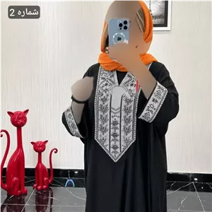 مانتو عبایی زنانه مدل سمیرا جنس کرپ اسکاچی و تافته سایز فری 36 تا 58