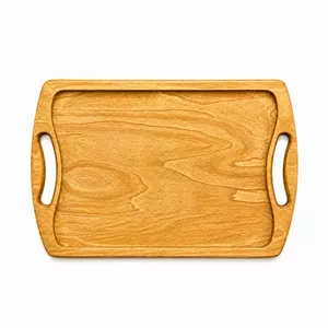 سینی دسته دار مدل چوبی طرح کلاسیک سایز 42 28 سانتی متر