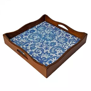 سینی چوبی رزینی طرح گیپور کد 30