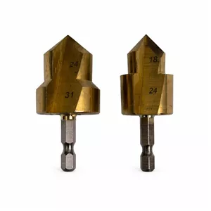 مته مخصوص لوله آب مدل مخروطی سایز 24 18–24 31 میلی متر بسته 2 عددی