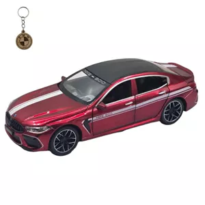 ماکت ماشین فلزی ناب سل مدل BMW M8 MANHART چراغدار و موزیکال در مقیاس 1:24 با درهای بازشو و جاسوییچی