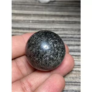 گوی سنگ ابسیدین طبیعی لکه برفی زیبا کد 8140