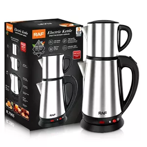 چای ساز برقی راف مدل R.7965 ،گرم نگهدارنده ، 1800 وات ،استیل ضدزنگ 