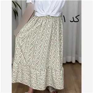 دامن نخ آلمان گلریز فری سایز تا 48 قد 95 سانتیمتر سایه نمیاندازد چهارفصل مناسب بارداری