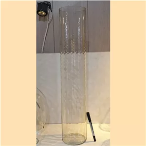 استوانه شیشه ای بلند بامبو(گلدان بامبو)