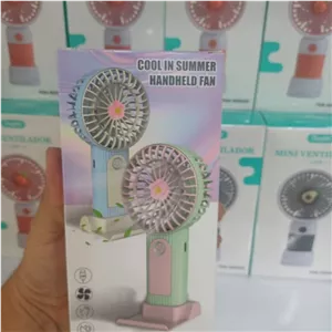 مینی پنکه شارژی فانتزی دستی و رومیزی (پایهدار)
