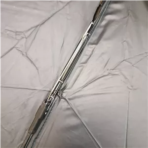 چتر اتوماتیک برند چنل CHANEL ضد باد با پارچه نانو و جعبه کادویی رنگ کرم نخودی