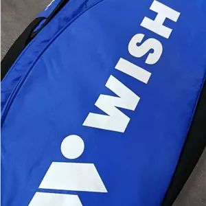 بگ راکت تنیسی حرفه ای wish آبی با نوشته سفید