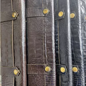 جعبه مضراب چرمی سنتور مشکی و قهوه ای