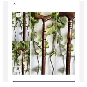 عصا چوبی منبت حلقه دار طرحدار