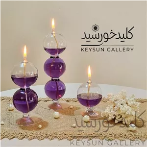 شمع ونوس جا شمعی مایع توپی در سه سایز 