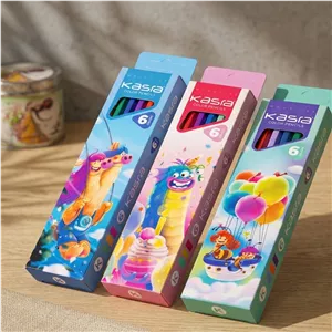 مداد رنگی 6 رنگ کسری کارتن 72 عددی 