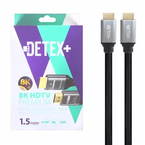 کابل 1.5 متری DETEX+ HDMI 8K - مشکی