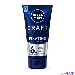 ژل حالتدهنده مو نیوآ مدل Craft Stylers Fixating با قدرت نگهداری بسیار قوی شماره 6 و نمای نهایی براق حجم 150 میل