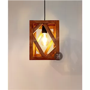 لوستر چوبی لوتوس(پس کرایه)