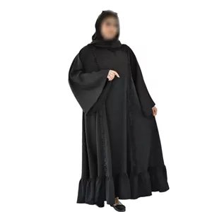 مانتو عبایی ژینوس مشکی کد 14030